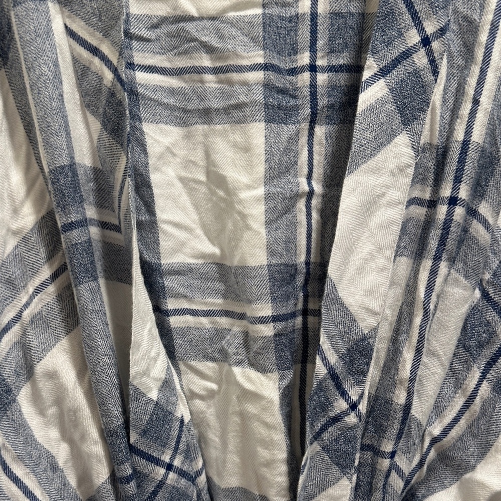 Rails Navy and White Checkered Robe XS/S Short Sleeve & Super Soft - Picture 6 of 7